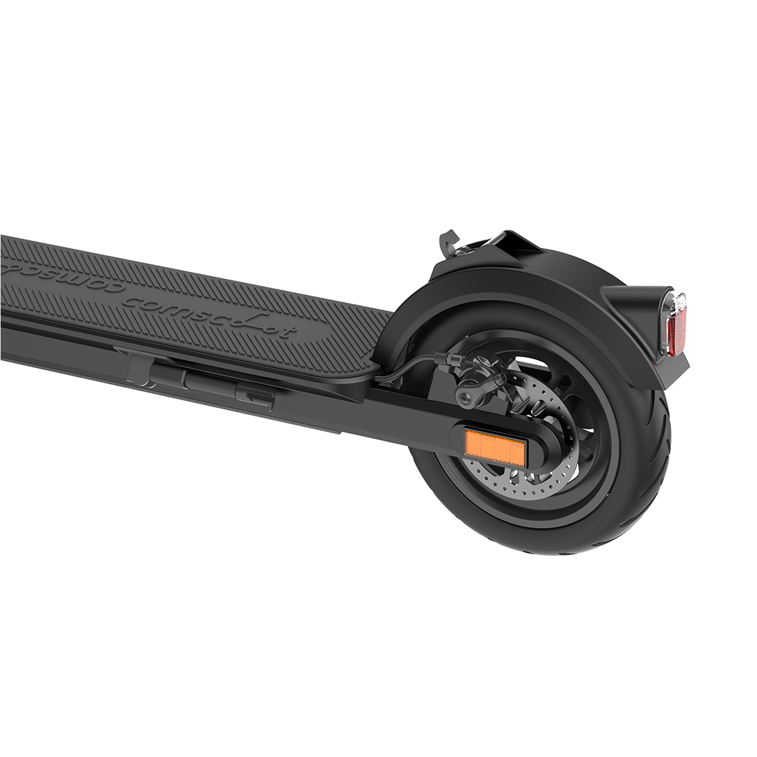Comscoot Eco schwarz - Hinterreifen mit Bremslicht und Reflektoren
