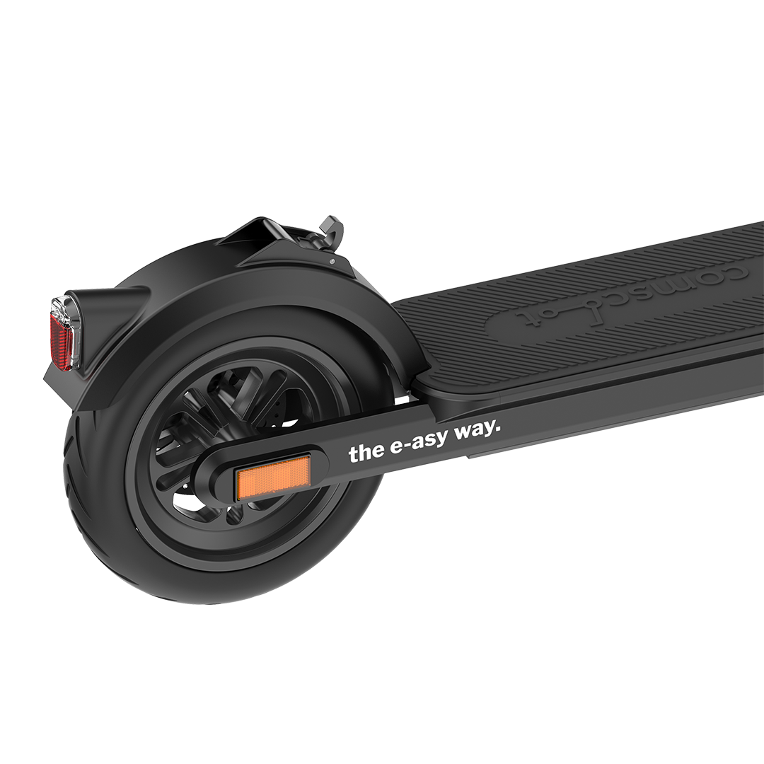 Comscoot Eco schwarz - Hinterreifen mit Bremslicht und Reflektoren