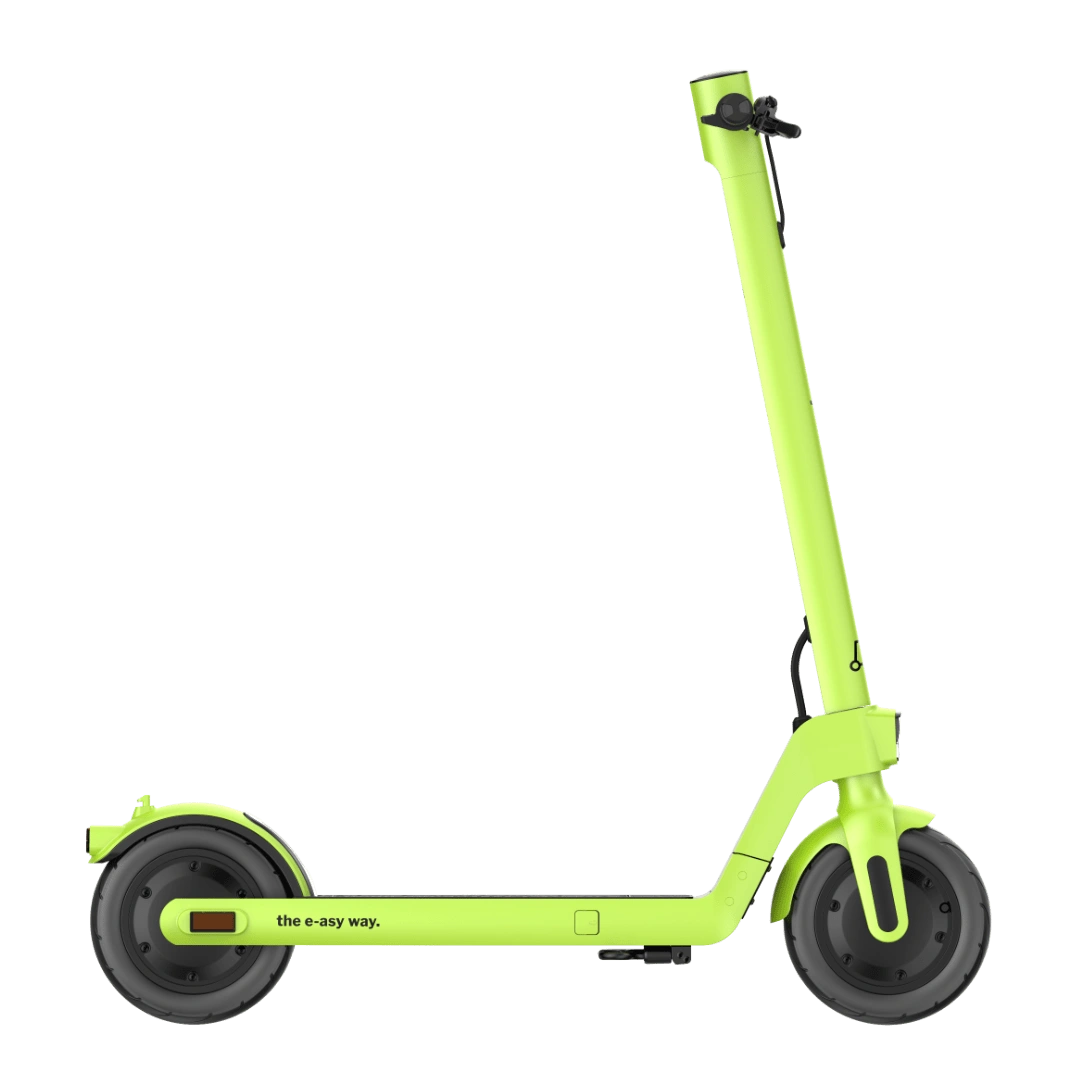 E-Scooter comscoot PERFORMANCE PLUS grün Ansicht von der Seite