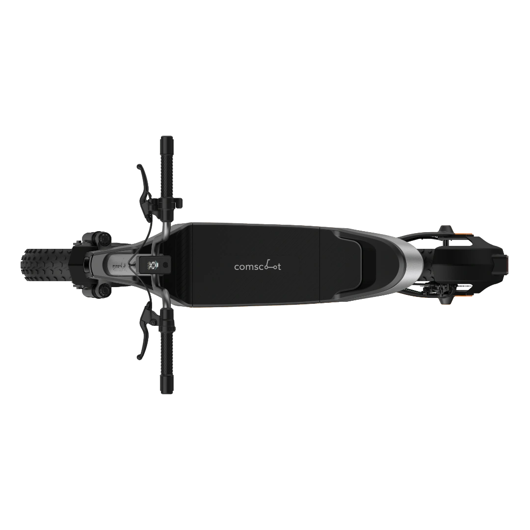 E-Scooter comscoot MAX schwarz-grau Ansicht von oben