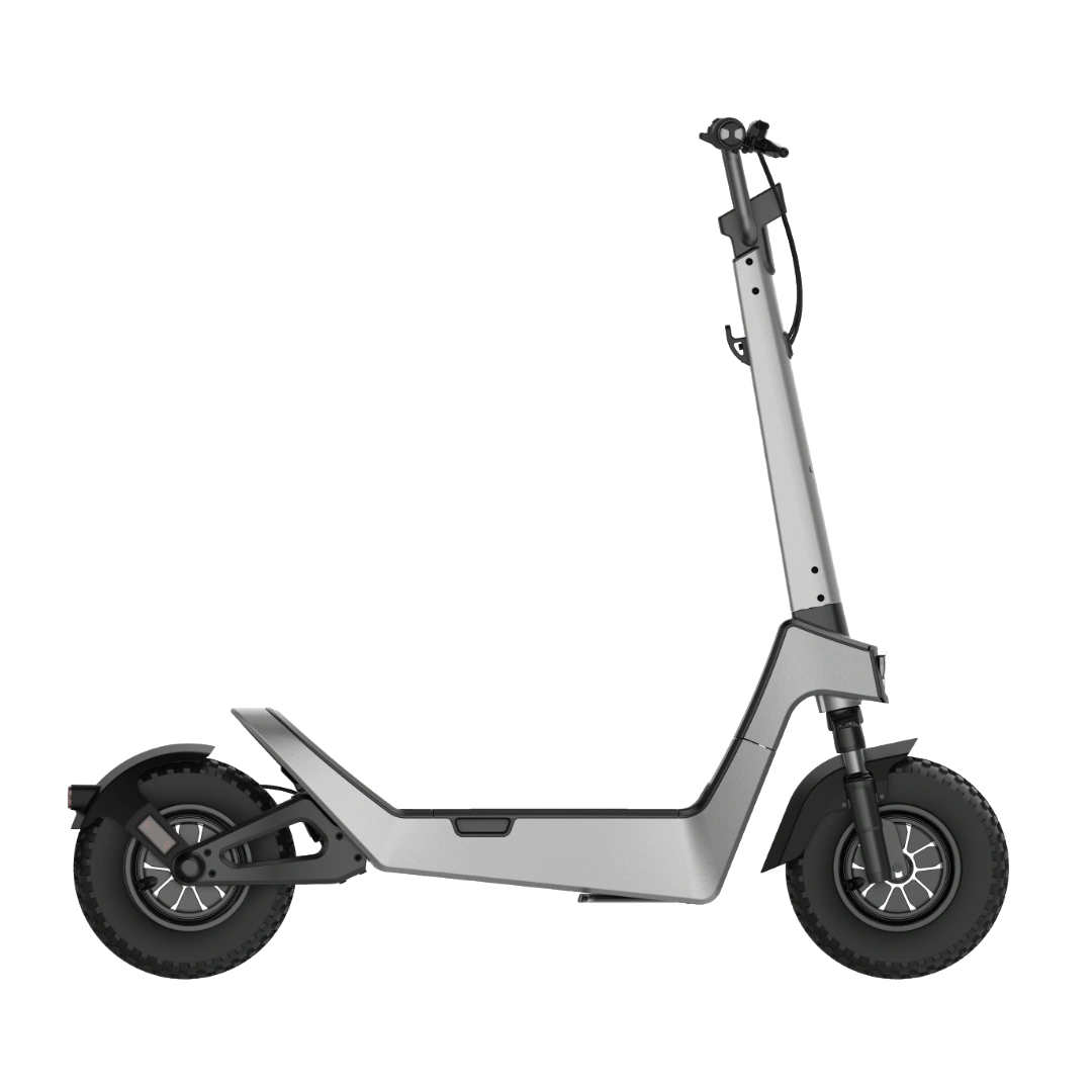 E-Scooter comscoot MAX schwarz-grau Ansicht von der Seite