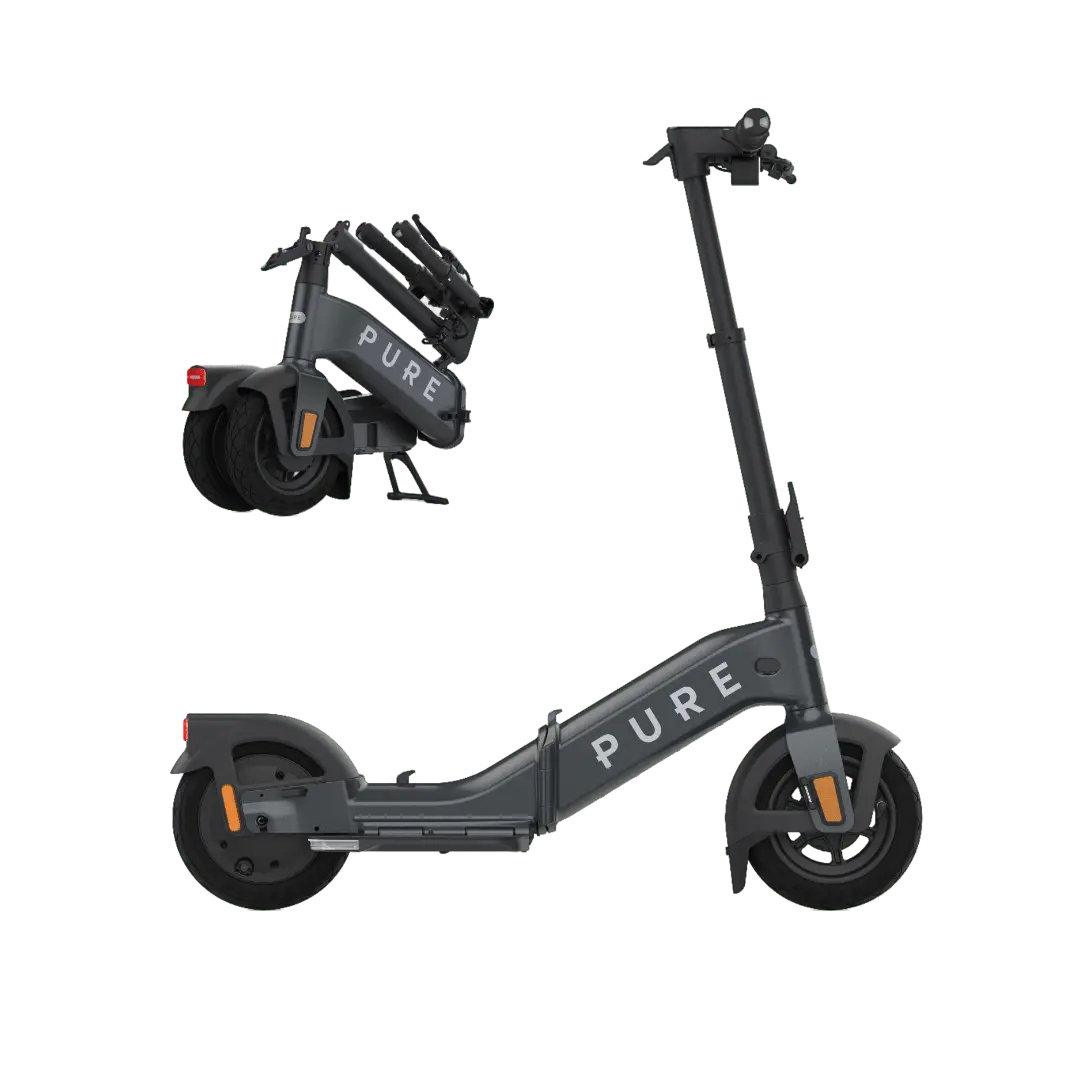 PURE Advance Flex E-Scooter in Mercury Grey von der Seite