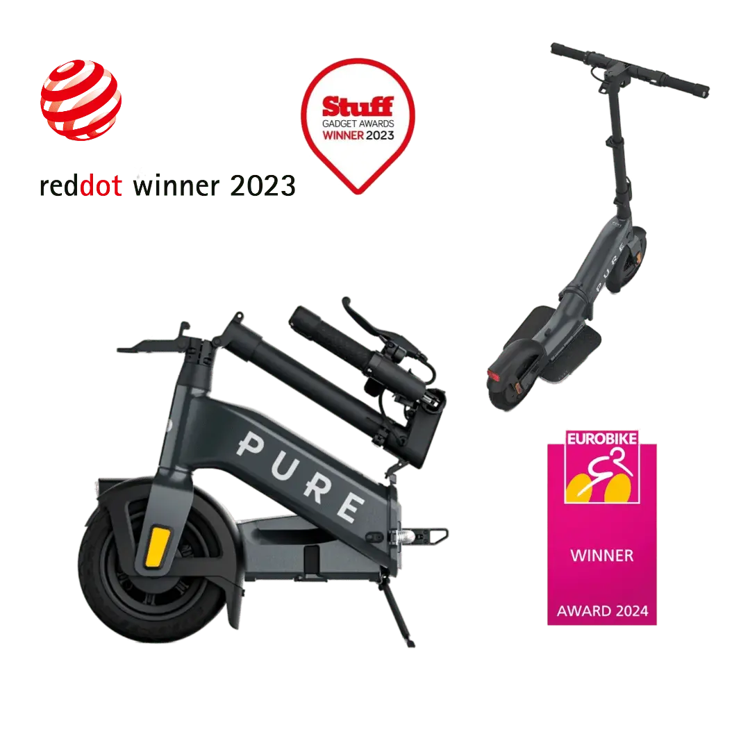 PURE Advance Flex E-Scooter in Mercury Grey Auszeichnungen