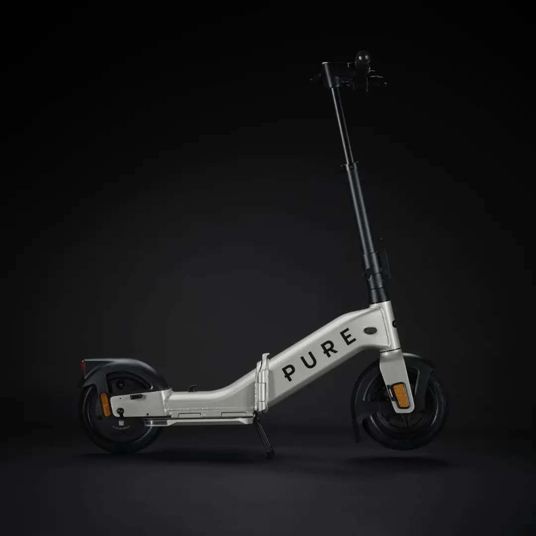 PURE Advance Flex E-Scooter in Platinum von der Seite
