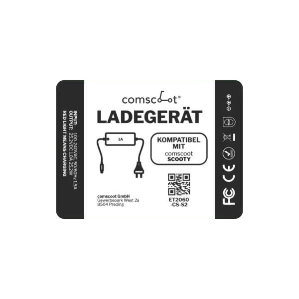 E-Scooter Ladegerät für comscoot SCOOTY