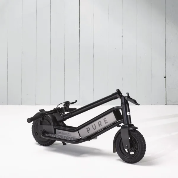 PURE Escape Pro E-Scooter schwarz-grau - Zusammengeklappt