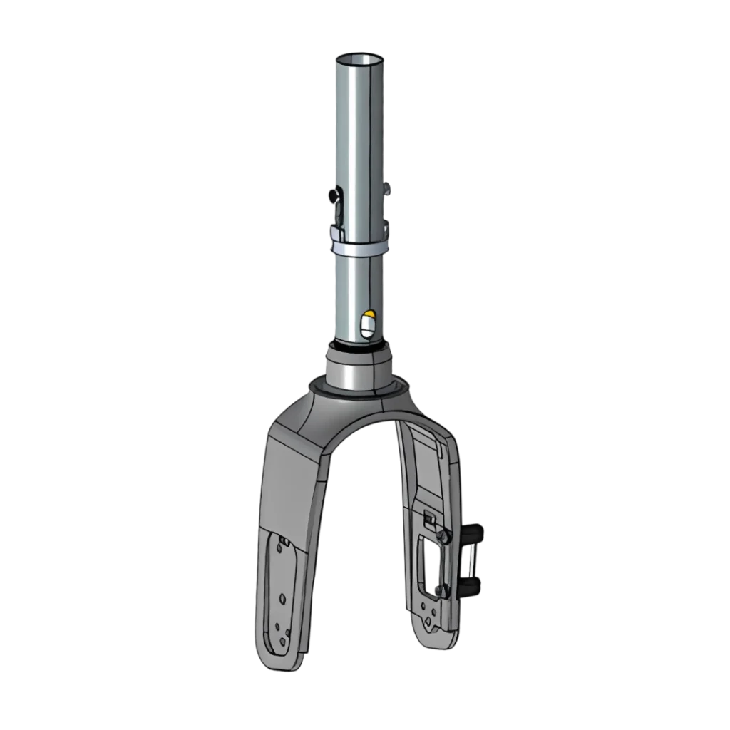 Vordere Gabelbaugruppe inkl. Lenkerstabilisierung – Papaya - Ersatzteil für PURE E-Scooter