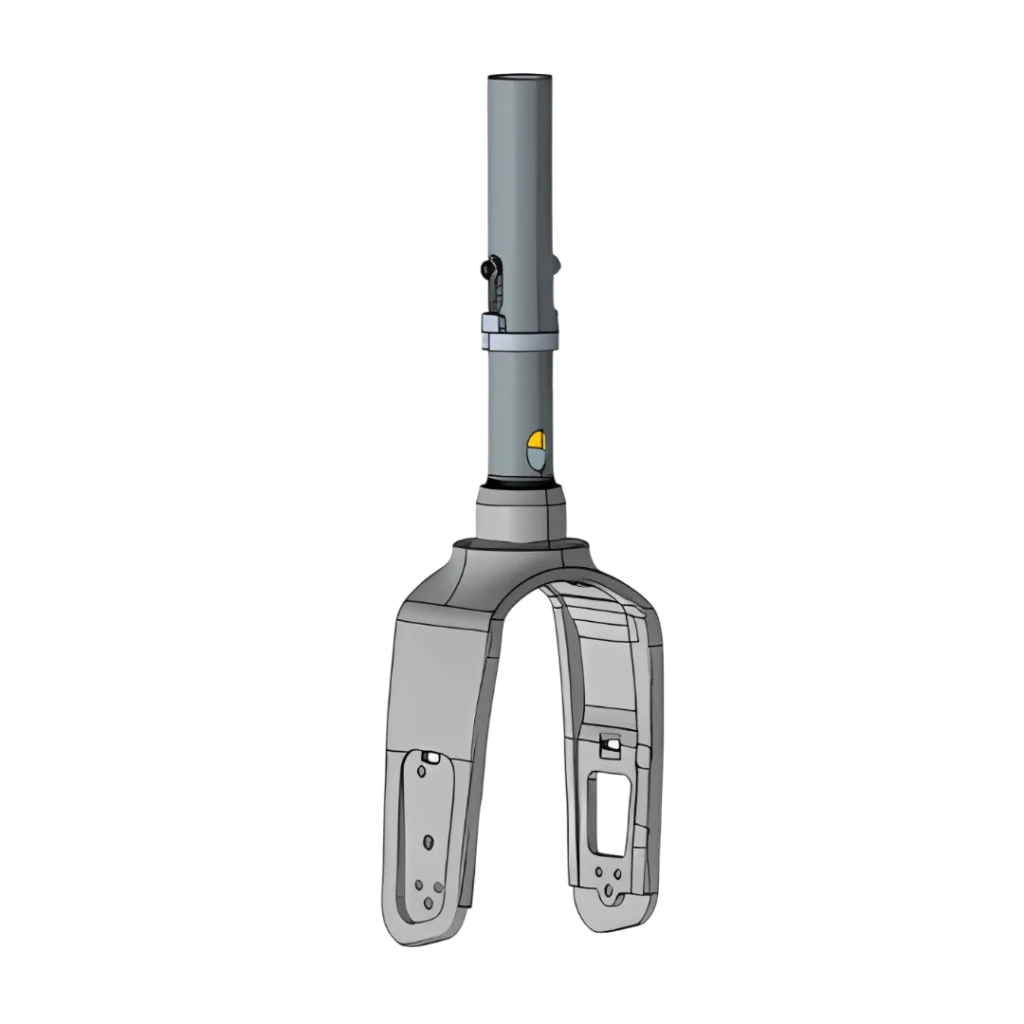 Vordere Gabelbaugruppe inkl. Lenkerstabilisierung PLA - Ersatzteil für PURE E-Scooter